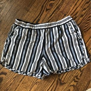 Madewell striped pull on shorts